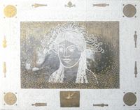 Divindade feminina - 200cm x 155cm, técnica mista